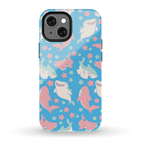 Happy Shark Pattern Phone Case